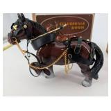 Clydesdale Horse Figurines with Harness - 2-Pack