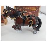 Clydesdale Horse Figurines with Harness - 2-Pack