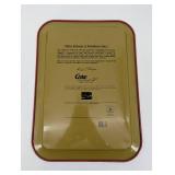 Coca-Cola Advertising Tin Tray - Vintage Storefront Scene, Red Border