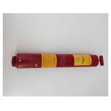 National Fire Extinguisher - Vintage Red Cylindrical with Yellow Label
