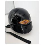 Harley-Davidson DOT Black Full-Face Motorcycle Helmet with Flame Decal, Includes Bag