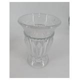 Crystal Cut Glass Vase - Starburst Pattern, 9-Inch Tall