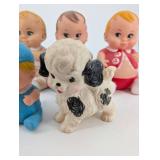 Baby Dolls & Puppy Figurine Lot (Lot of 5)