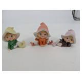 Homco 5213 Elf Figurines Set of 3 - Made in Taiwan