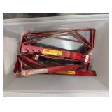 Red Metal Scaffold Frame Components - Folding Braces, Used