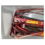 Red Metal Scaffold Frame Components - Folding Braces, Used