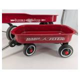 Radio Flyer & Flexible Flyer Red Wagon Set - 2 Vintage Metal Wagons