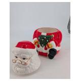 Gibson Santa Claus Cookie Jar - Gibson Housewares China - Removable Head Lid