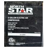 NorthStar 5-Gallon Electric Air Compressor Cart, 2 HP Universal Motor, 120 Volts, 225 PSI #5827402
