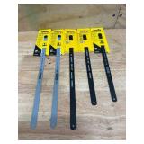 Differently sized Stanley hacksaw Blades (lot of 5)