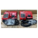 Milwaukee Charger Cat No. 48-59-1812 lot of 2