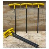 Bondhus 1/4  T-handle Ball End Hex lot of 6