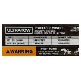 Ultra-Tow Portable Electric Winch, 120V, 1100-Lb. Horizontal and Vertical Capacity, Steel Cable, Brushless Motor #5689273 Msrp $224.99