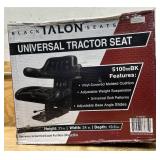 *Black Talon Suspension Tractor Seat, Black, Model# 512 #17492 Msrp $279.99