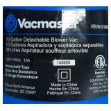 Vacmaster 2-in-1 Wet/Dry Blower/Vac, 106 CFM, 10 Gallons, 4 Peak HP, Model# VBVA1010PF #88364 Msrp $129.99