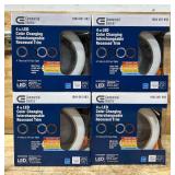 Commercial Eletric 4 in LED Color Changing Interchangeable Recessed Light lot of 8