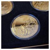 Grand Casino Gilded Coin Collection in Collector Case  4 coins total  Wildlife series