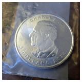 2024 Canada 1 oz Silver Maple Leaf :: BU :: Charles III  5 Dollars  APMEX protective sleeve