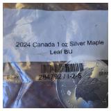 2024 Canada 1 oz Silver Maple Leaf :: BU :: Charles III  5 Dollars  APMEX protective sleeve