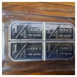 1 OZ .999 Fine Silver Bar :: Vintage Fractional Stagecoach Silver :: Dividable Bar