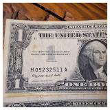 6 Total Circulated Silver Certificate Blue Seal Banknotes  Both 1957 and 1957A series