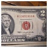 1963 Crisp & Clean RED SEAL 2$ United States Notes (Not federal reserve notes) :: 4 notes total