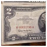 1963 Crisp & Clean RED SEAL 2$ United States Notes (Not federal reserve notes) :: 4 notes total