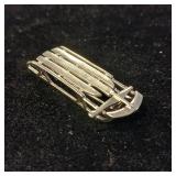 Miniature Sterling Silver Snow Sled (Pin with broken piece)