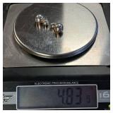 1 inch double ball earrings