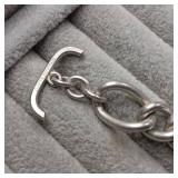Sterling Silver ECCO Heavy Chain :: 13.5 mm wide :: Toggle Clasp :: Over 7.5 inches in length