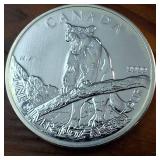 Lot of 2 ::  $5 Dollar Canadian 1 oz Silver .9999  :: Fox and Cougar :: Royal Mint of Ottawa
