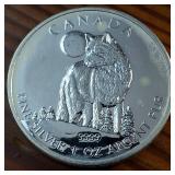 Lot of 2 ::  $5 Dollar Canadian 1 oz Silver .9999  :: Fox and Cougar :: Royal Mint of Ottawa