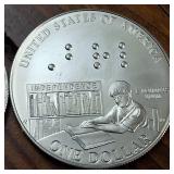 Lot of 6 :: 90% Silver Dollars:  Multiple Year U.S. Mint commemorative coin honoring Great Men!