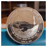 1975 Silver Bullion :: (RARE) :: .999 Fine Silver ::  "Sovereign Nation of the Minnesota Chippewa"