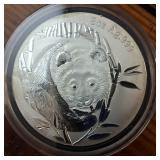 2003 HUGE 5 oz .999 Fine Silver Detailed Bullion Coin :: Chinese Panda :: In protective plastic case