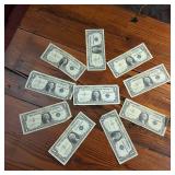Lot of 10 x 1957b Series Silver Certificates :: Not FRN