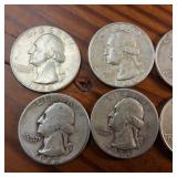 Pre-1965 90% Constitutional Silver Quarters ::  10 coins total various years and conditions