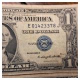 1935H & 1957B Series Silver Certificates :: circulated condition :: BLUE SEALS! :: 2 Notes!