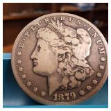 1879-S Morgan silver dollar :: Weight: 26.7 grams 90% silver :: Most popular collected coin by the US Mint!