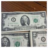 Large Lot (9 Notes) :: 1976 $2 Federal Reserve Notes