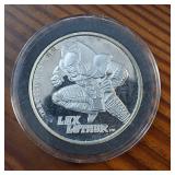 (1987) 1 Troy Ounce .999 Silver Round featuring Lex Luther AMC Mint Cartoon Celebrity Series