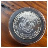 (1987) 1 Troy Ounce .999 Silver Round featuring AQUAMAN AMC Mint Cartoon Celebrity Series