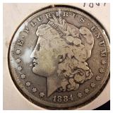 1884S Morgan silver dollar :: Weight: 26.7 grams 90% silver :: Most popular by the US Mint!