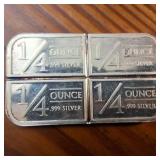 1 OZ .999 Fine Silver Bar :: Vintage Fractional Stagecoach Silver :: Dividable Bar