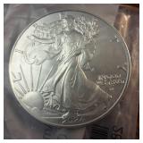 Lot of 2 total BU 2024 American Silver Eagles :: .999 Silver :: Weight: 31.1 g Diameter: 40.6 mm