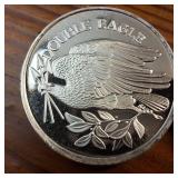 Lot of 2 Bullion Coins (BU) :: Double Eagle :: .999 Fine Silver :: Made in USA ::  1 troy ounce each
