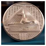 Incredible 2 Troy oz .999 Fine Silver Bullion Specialty Coin :: Annubis and the Pyramid
