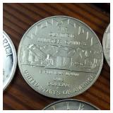Lot of 6 :: 90% Silver Dollars:  Multiple Year U.S. Mint commemorative coin honoring History!