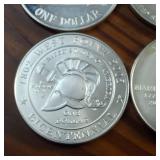 Lot of 6 :: 90% Silver Dollars:  Multiple Year U.S. Mint commemorative coin honoring History!