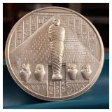 Incredible 2 Troy oz .999 Fine Silver Bullion Specialty Coin :: Egyptian Motiff